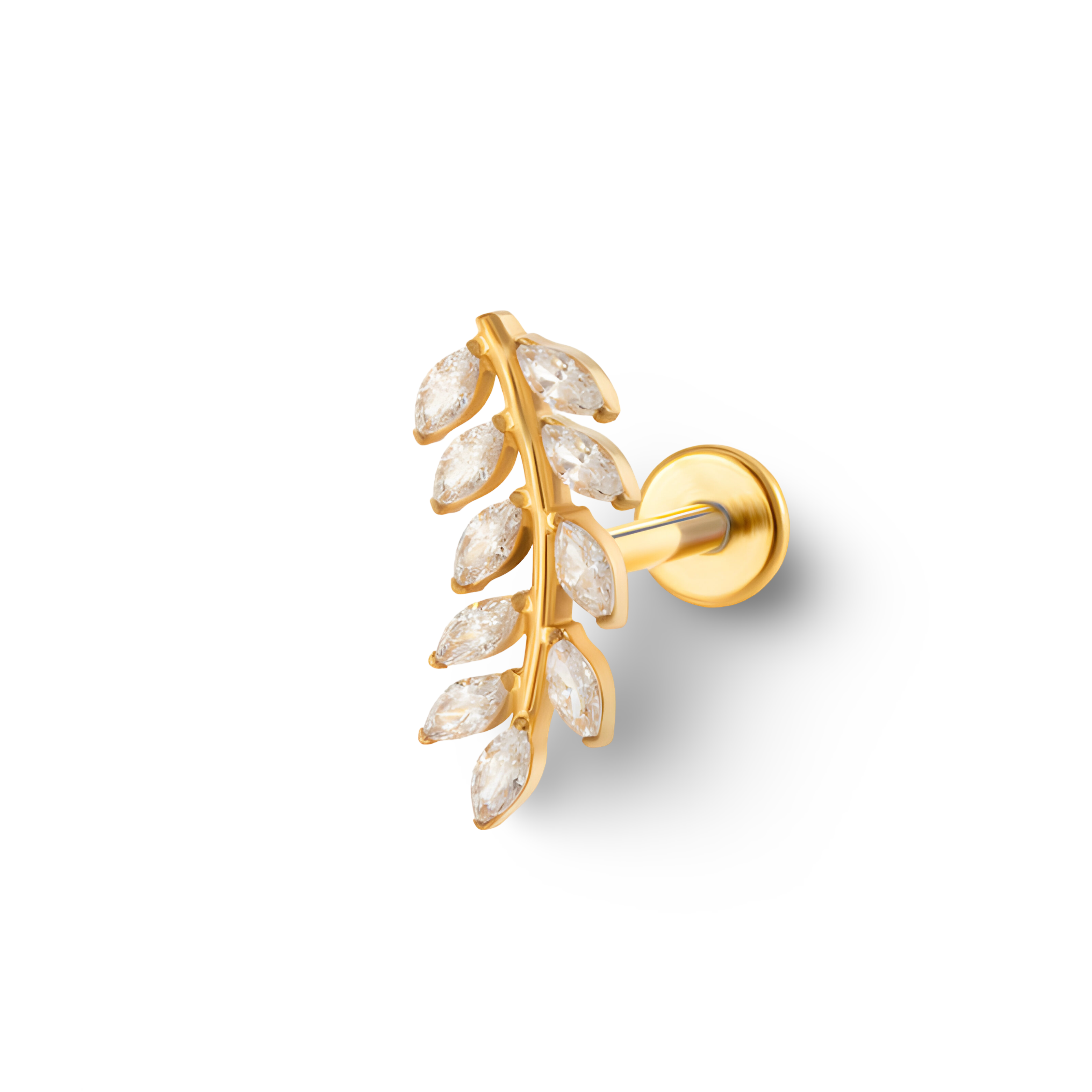 Vine Climber CZ Titanium Labret