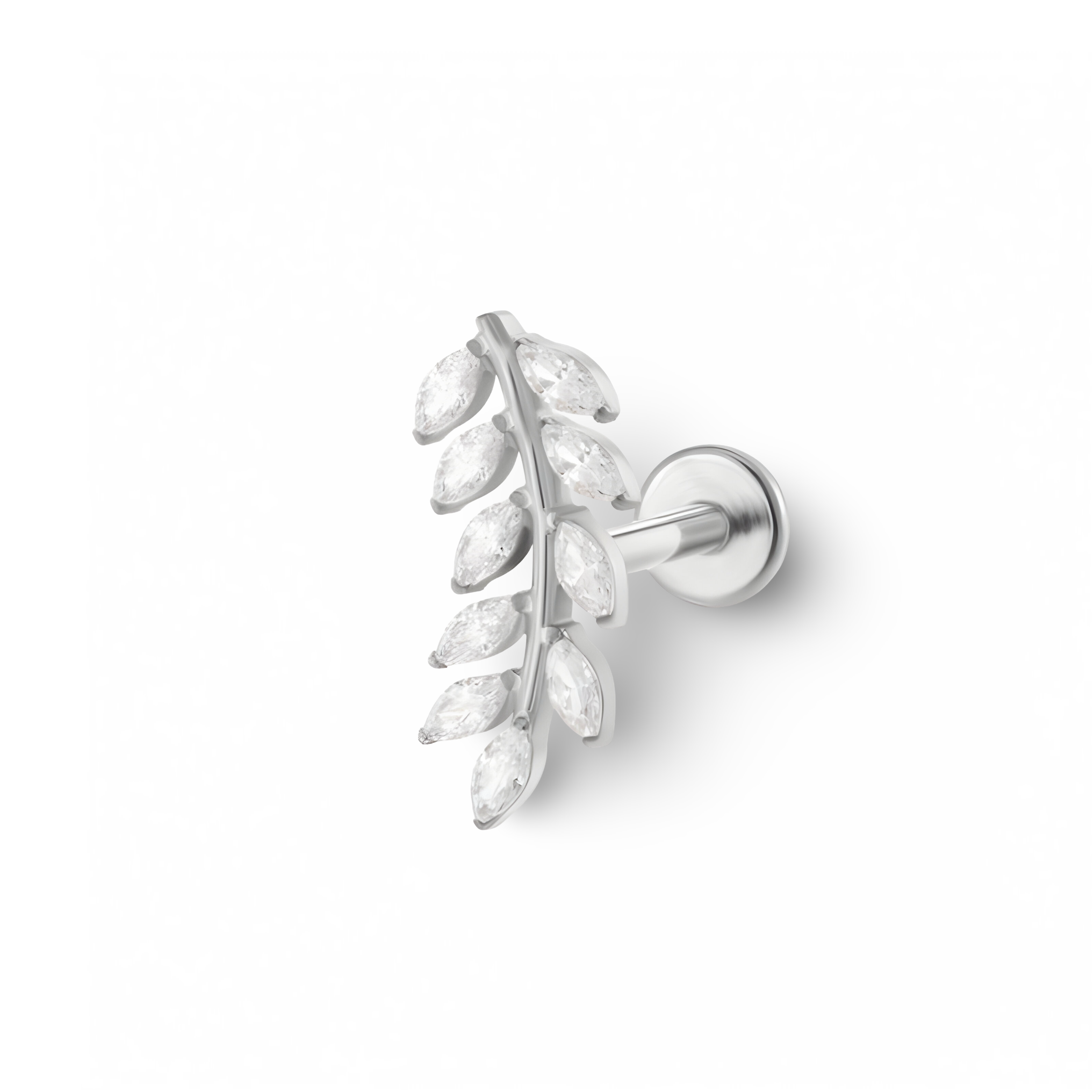 Vine Climber CZ Titanium Labret